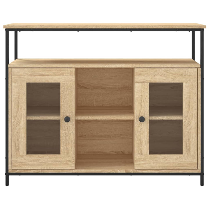 skænk 100x35x80 cm konstrueret træ sonoma-eg