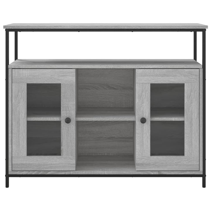 skænk 100x35x80 cm konstrueret træ grå sonoma-eg