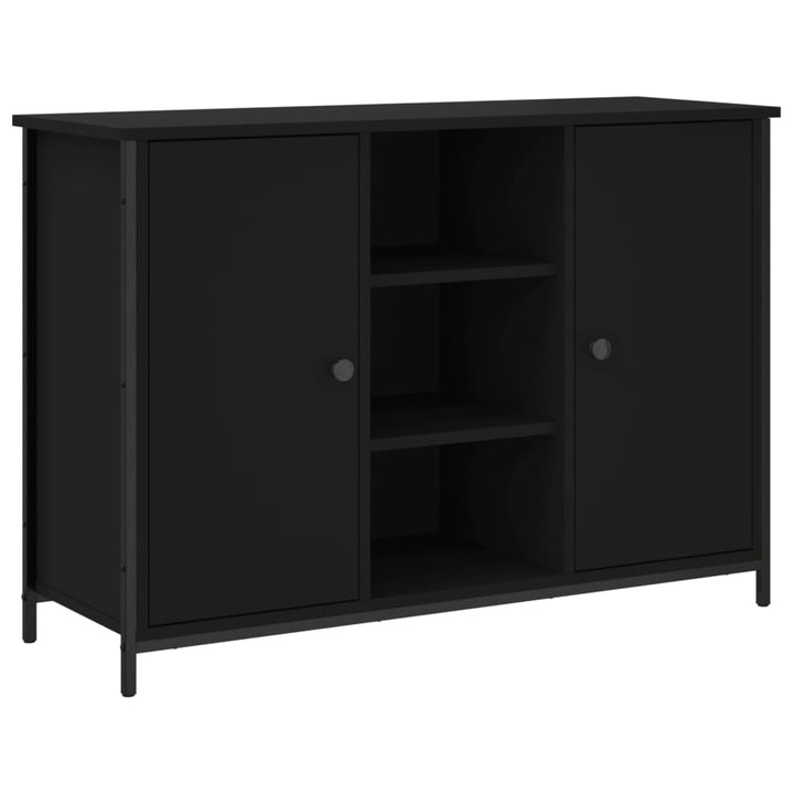 skænk 100x35x70 cm konstrueret træ sort