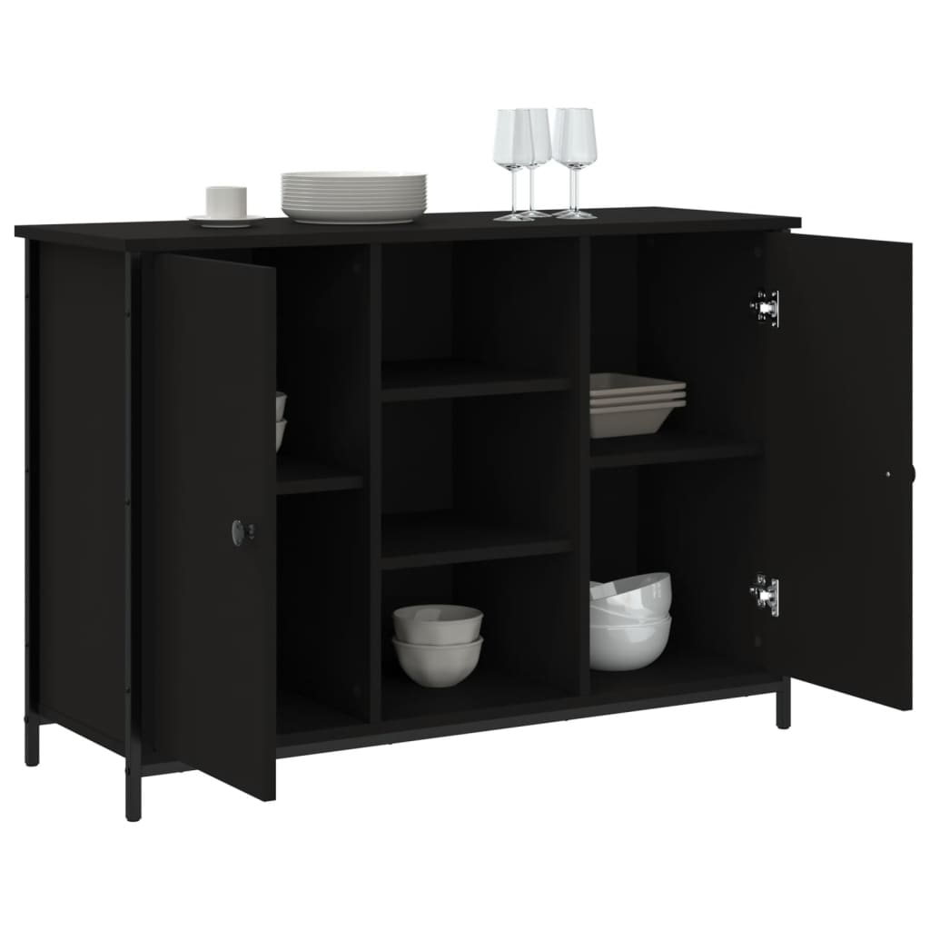 skænk 100x35x70 cm konstrueret træ sort