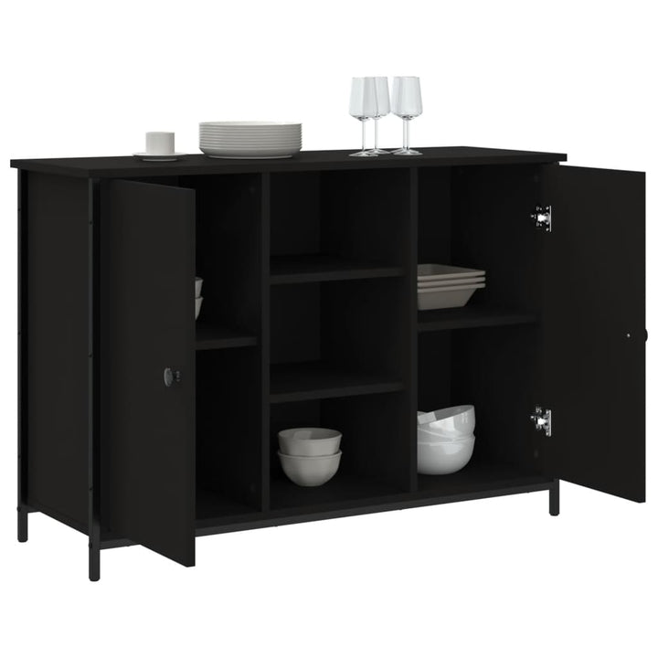 skænk 100x35x70 cm konstrueret træ sort
