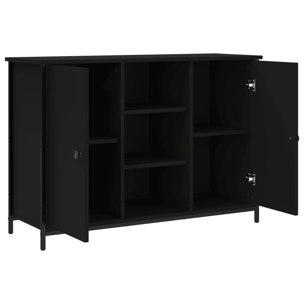 skænk 100x35x70 cm konstrueret træ sort