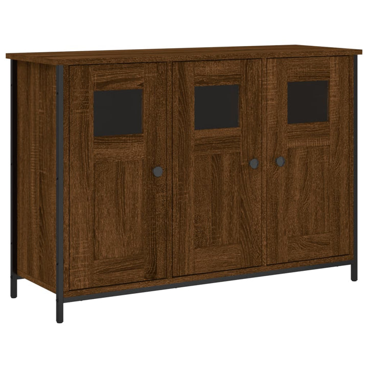 skænk 100x35x70 cm konstrueret træ brun egetræsfarve