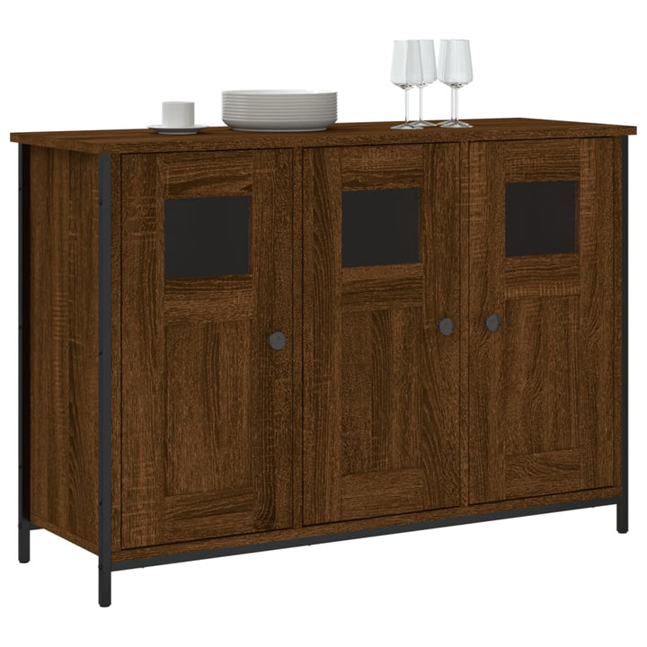 skænk 100x35x70 cm konstrueret træ brun egetræsfarve