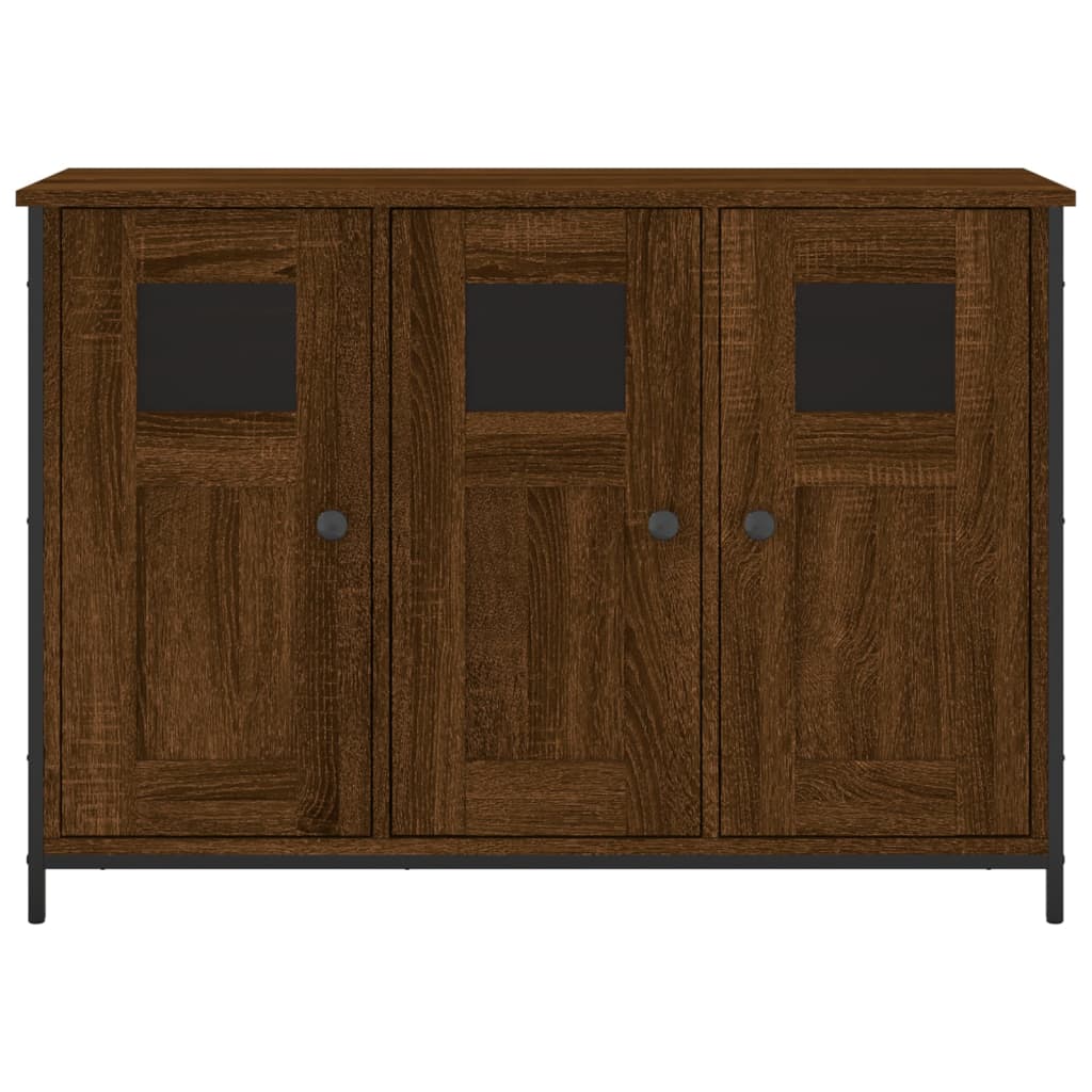 skænk 100x35x70 cm konstrueret træ brun egetræsfarve