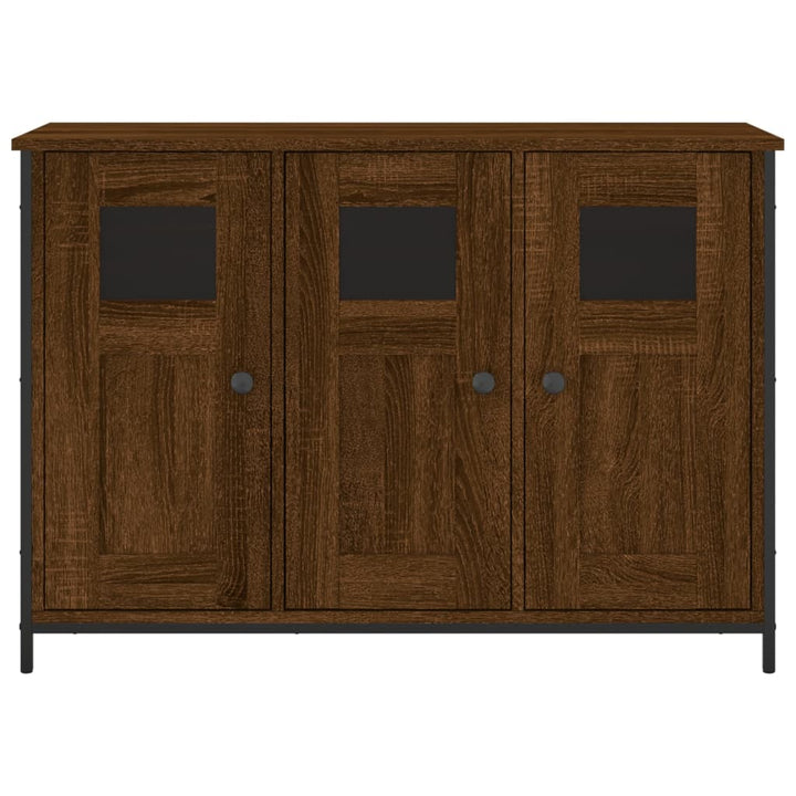skænk 100x35x70 cm konstrueret træ brun egetræsfarve