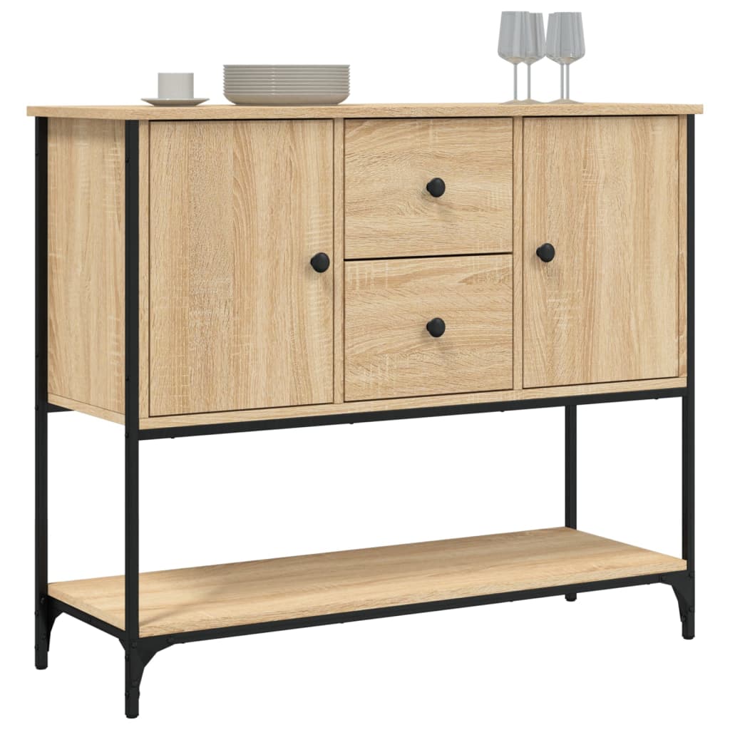skænk 100x36x85 cm konstrueret træ sonoma-eg