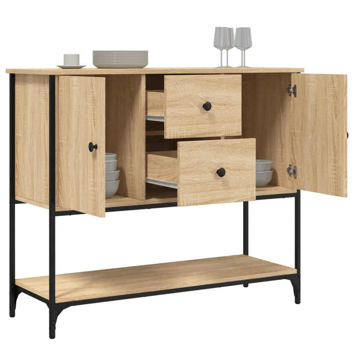 skænk 100x36x85 cm konstrueret træ sonoma-eg