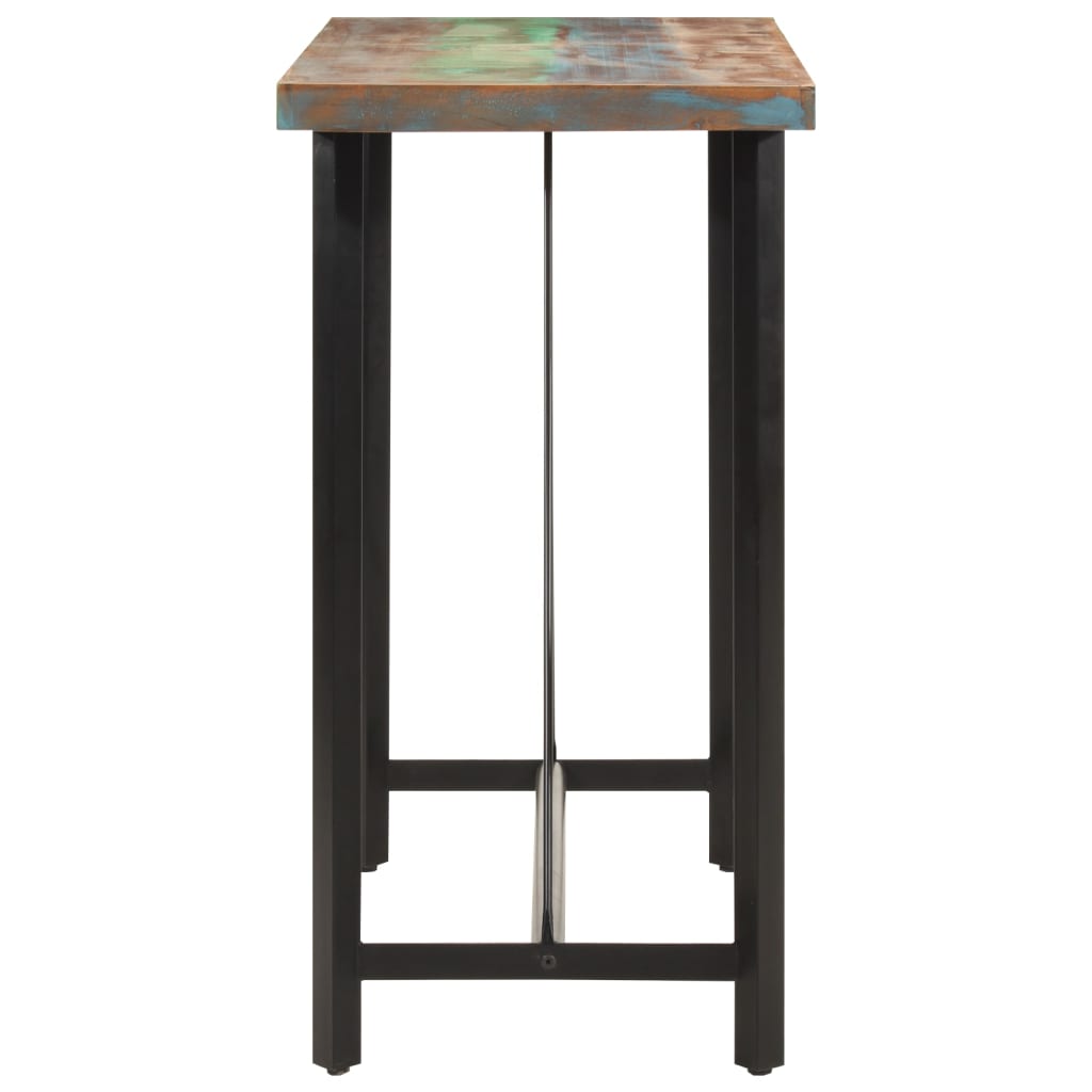 barbord 110x55x107 cm massivt genbrugstræ og jern