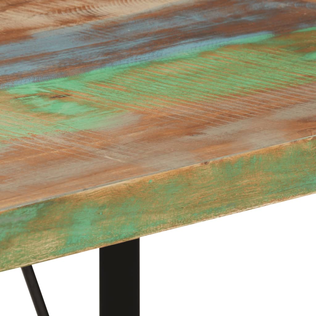 barbord 110x55x107 cm massivt genbrugstræ og jern