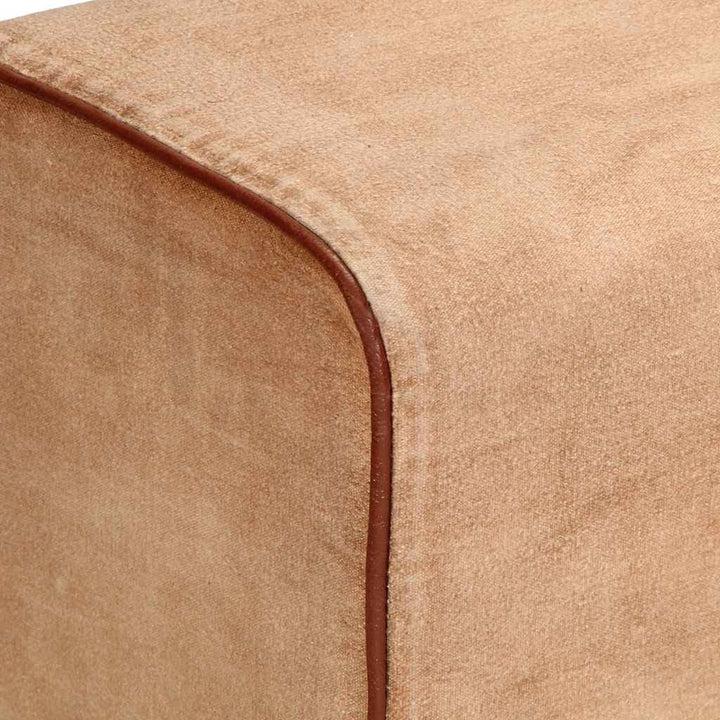 gymnastikbuk 160 cm ægte skind og kanvas brun