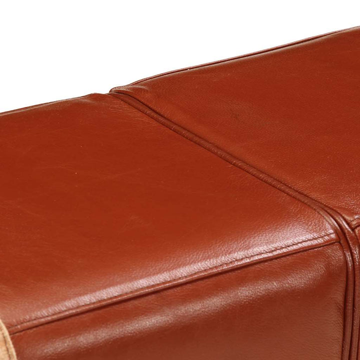 gymnastikbuk 160 cm ægte skind og kanvas brun