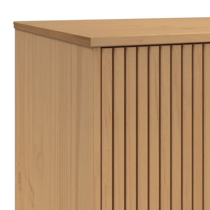skænk OLDEN 114x43x73,5 cm massivt fyrretræ grå og brun