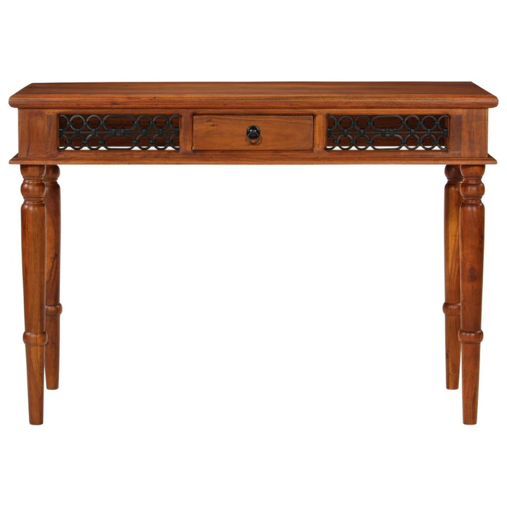 skrivebord med skuffe 110x50x76 cm massivt akacietræ