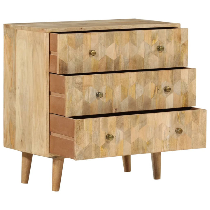 skuffeskab 70x35x70 cm massivt mangotræ