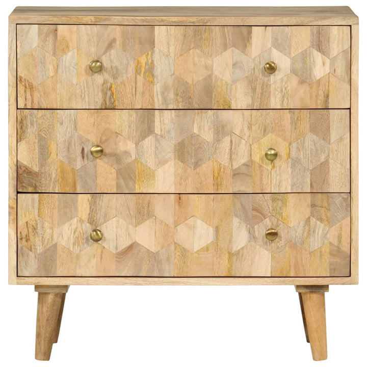 skuffeskab 70x35x70 cm massivt mangotræ