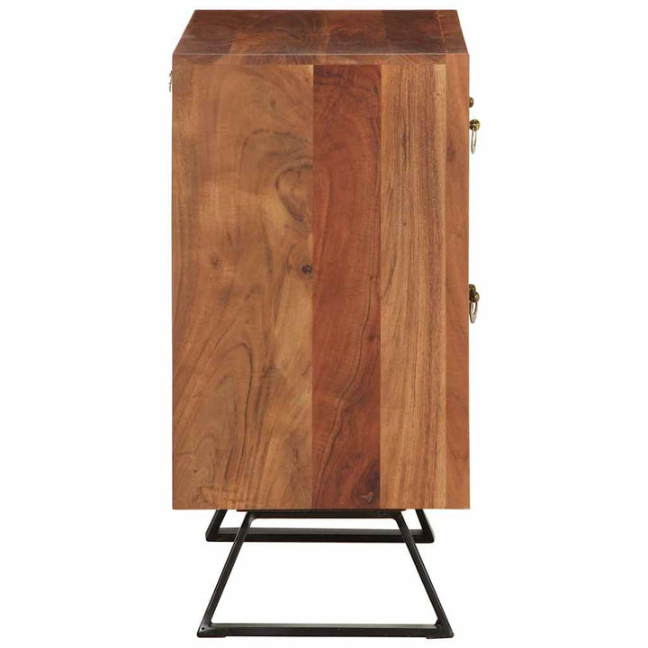 skuffeskab honningbrun 70x35x70 cm massivt træ akacie