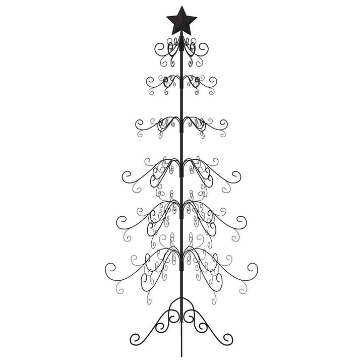 dekorativt juletræ 125 cm metal sort