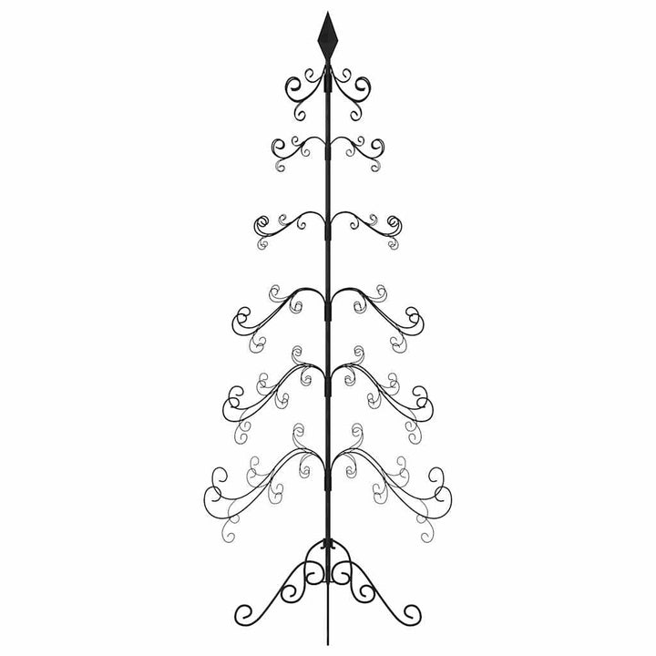 dekorativt juletræ 125 cm metal sort