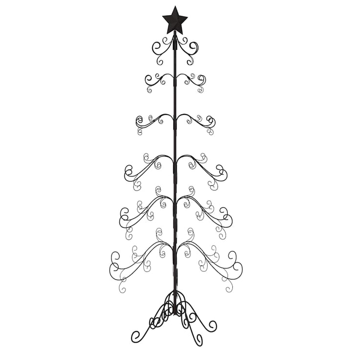 dekorativt juletræ 125 cm metal sort