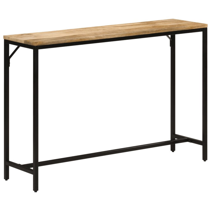 konsolbord 110x30x75 cm massivt ru mangotræ og jern