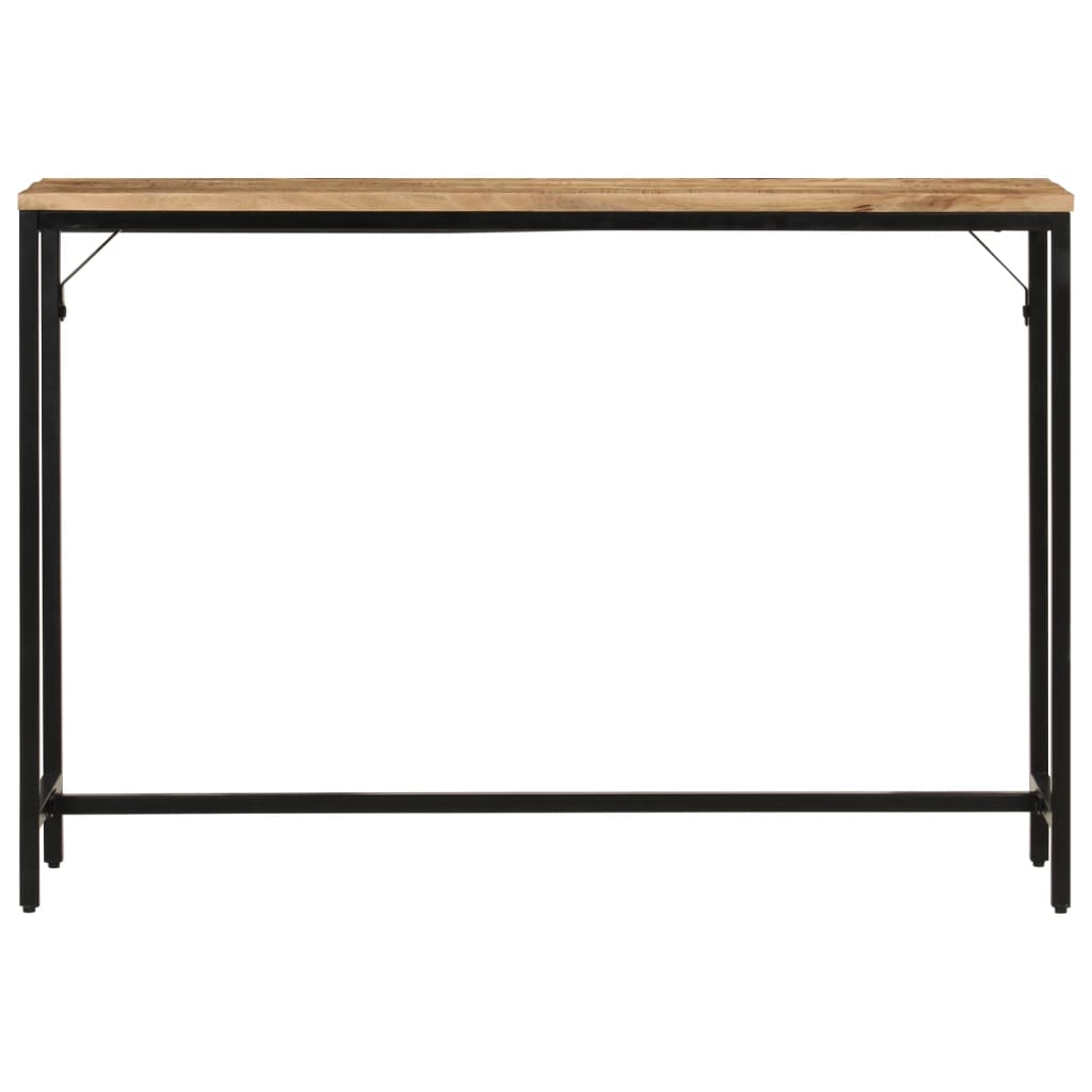 konsolbord 110x30x75 cm massivt ru mangotræ og jern