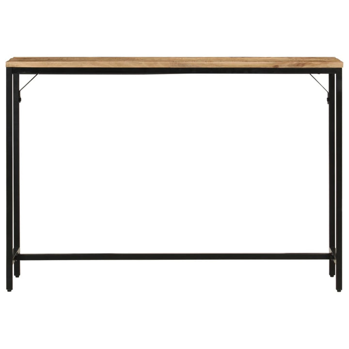 konsolbord 110x30x75 cm massivt ru mangotræ og jern