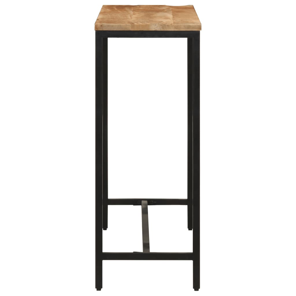 konsolbord 110x30x75 cm massivt ru mangotræ og jern