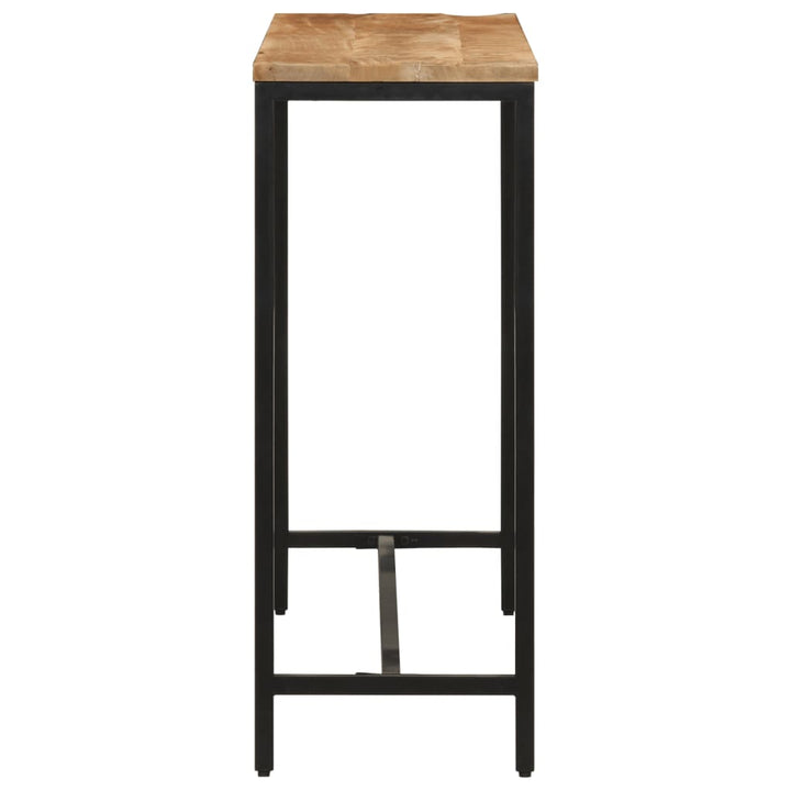 konsolbord 110x30x75 cm massivt ru mangotræ og jern