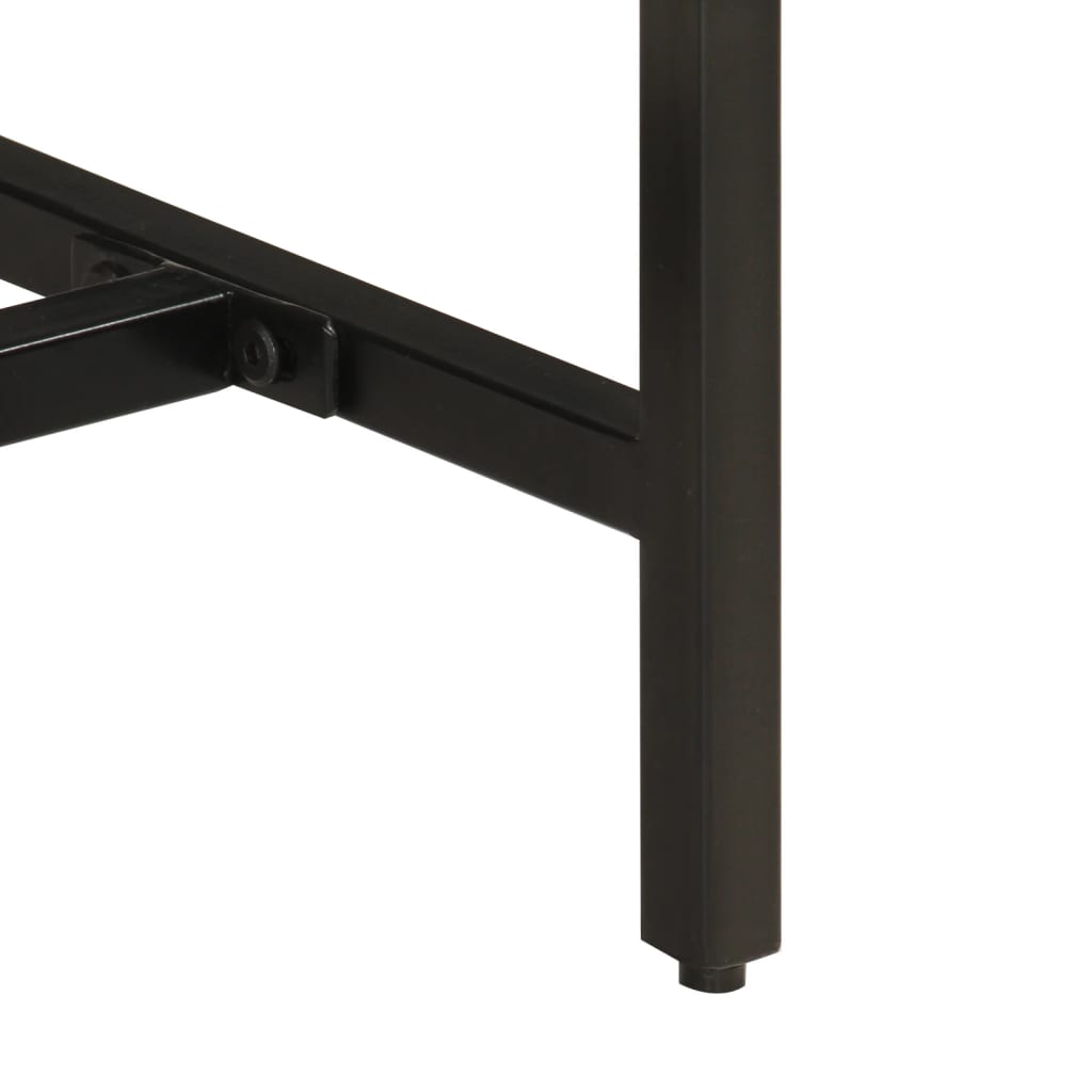 konsolbord 110x30x75 cm massivt ru mangotræ og jern