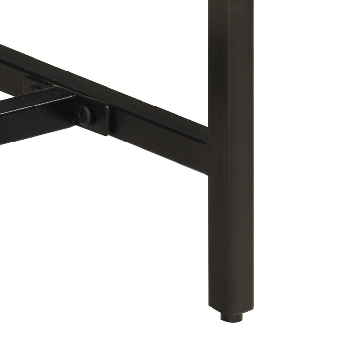 konsolbord 110x30x75 cm massivt ru mangotræ og jern