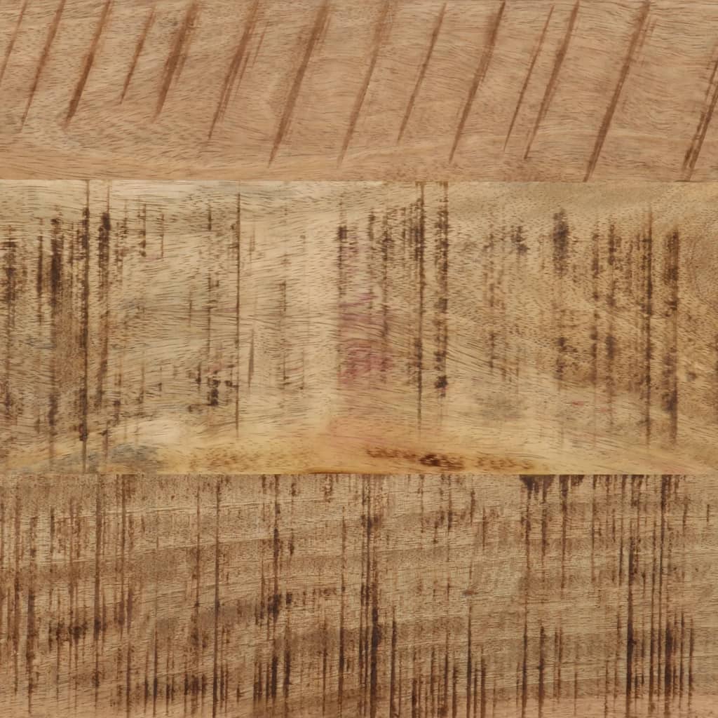 konsolbord 110x30x75 cm massivt ru mangotræ og jern