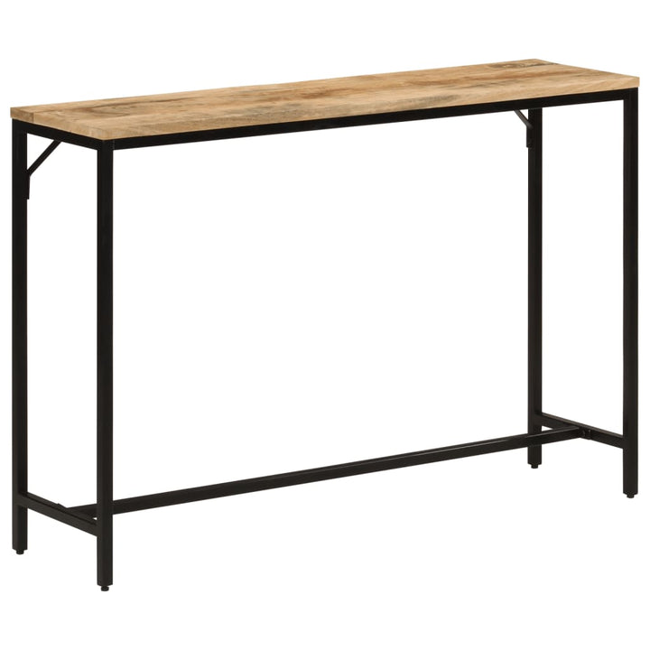 konsolbord 110x30x75 cm massivt ru mangotræ og jern