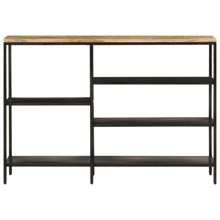 konsolbord 110x30x75 cm massivt ru mangotræ og jern