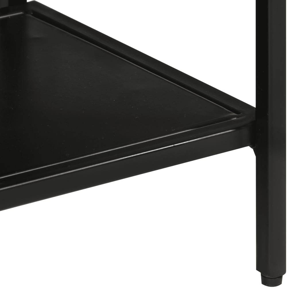 konsolbord 110x30x75 cm massivt ru mangotræ og jern