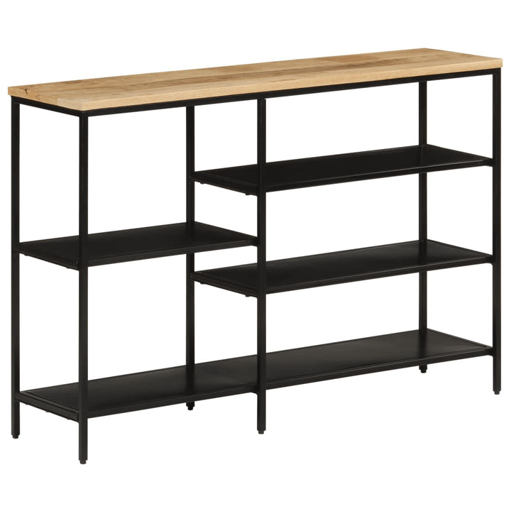 konsolbord 110x30x75 cm massivt ru mangotræ og jern
