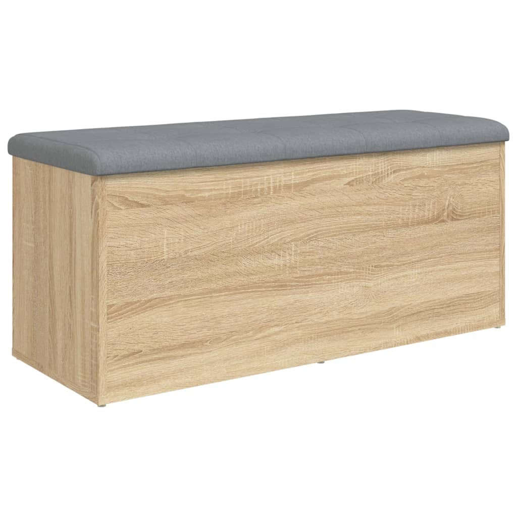 opbevaringsbænk Sonoma eg 102x42x45 cm konstrueret træ