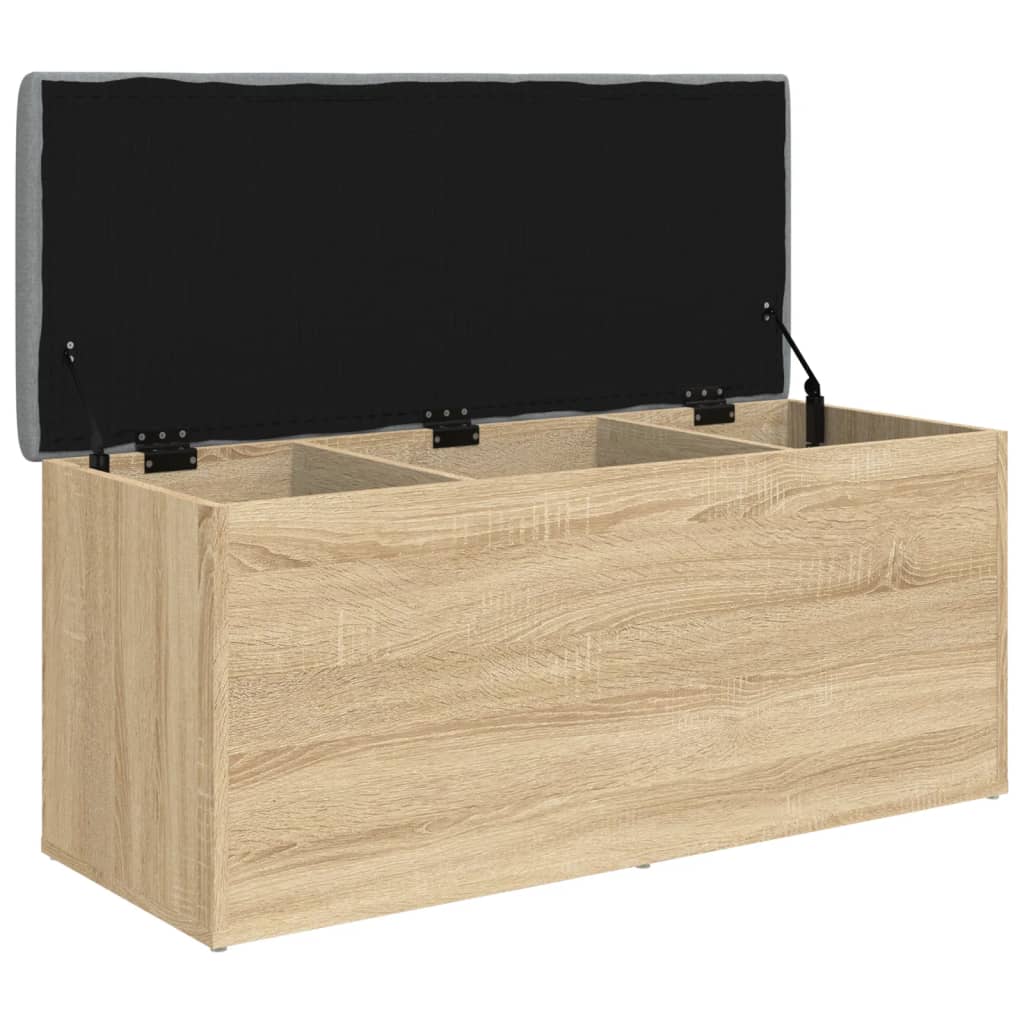 opbevaringsbænk Sonoma eg 102x42x45 cm konstrueret træ