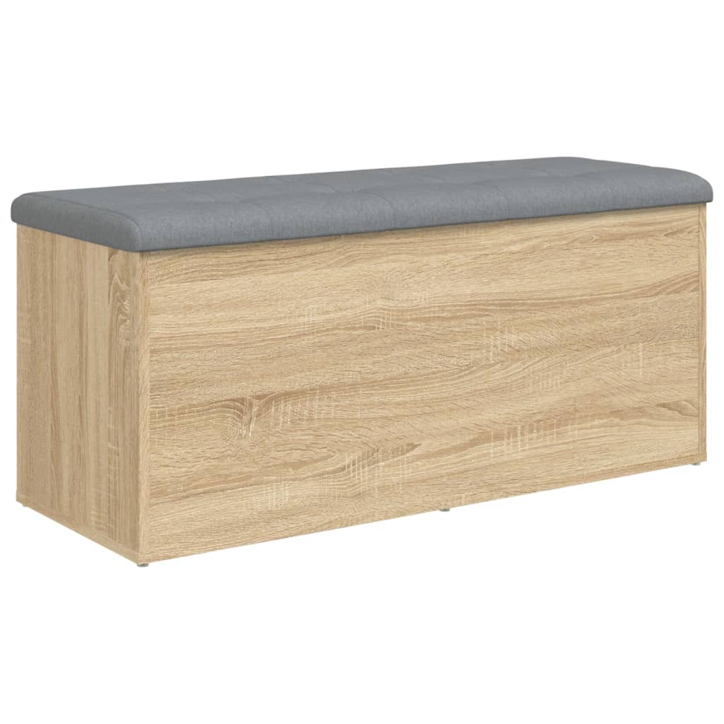 opbevaringsbænk Sonoma eg 102x42x45 cm konstrueret træ