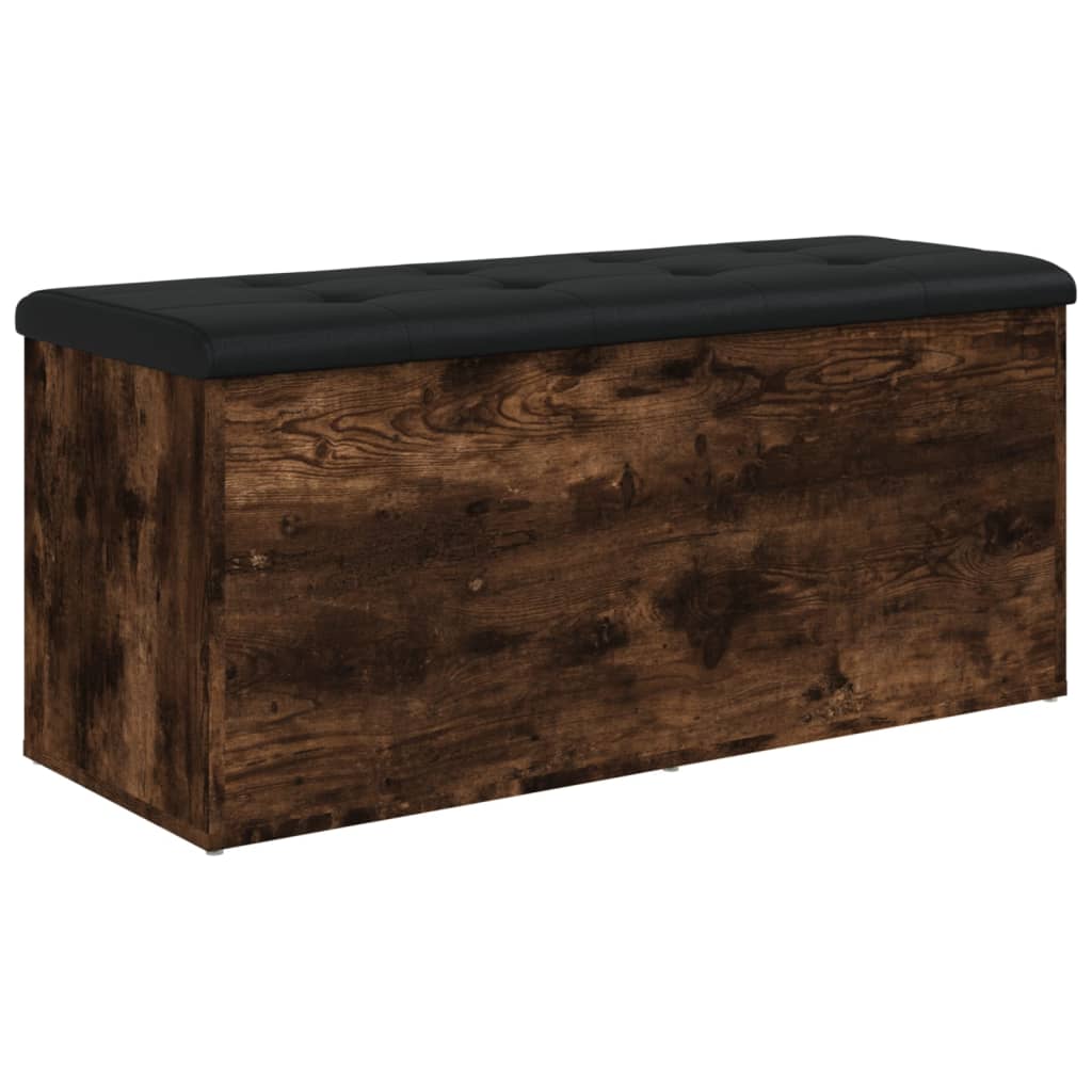 skobænk 102x42x45 cm konstrueret træ røget egetræsfarve