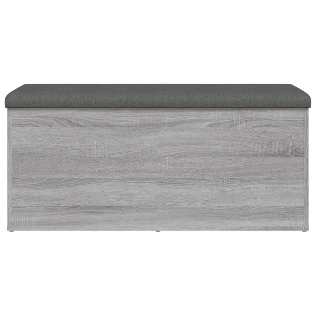 opbevaringsbænk 102x42x45 cm konstrueret træ grå sonoma-eg