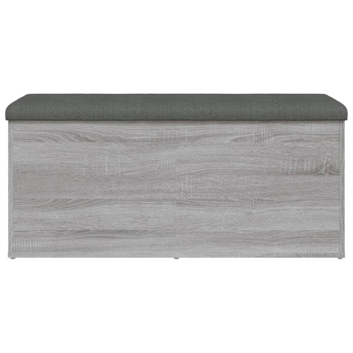 opbevaringsbænk 102x42x45 cm konstrueret træ grå sonoma-eg
