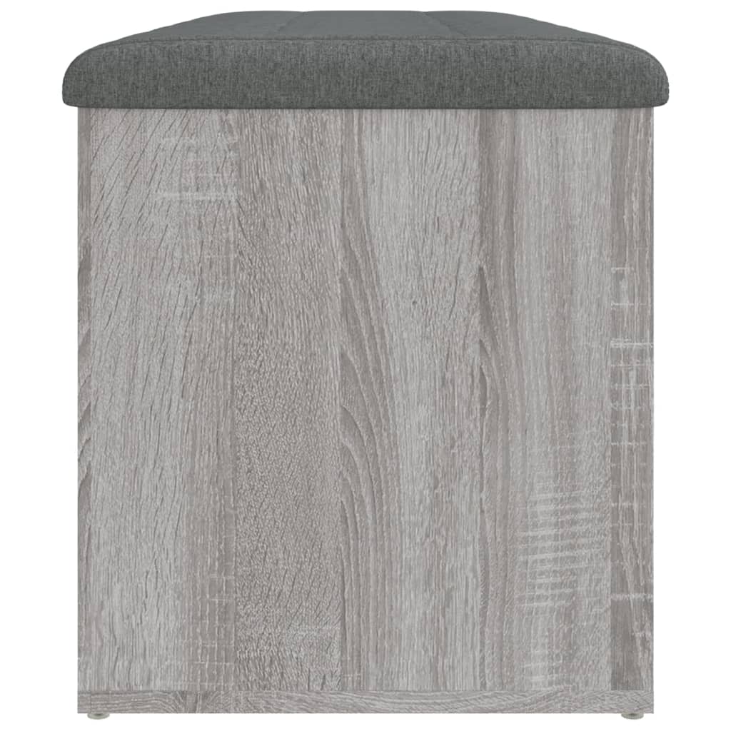 opbevaringsbænk 102x42x45 cm konstrueret træ grå sonoma-eg