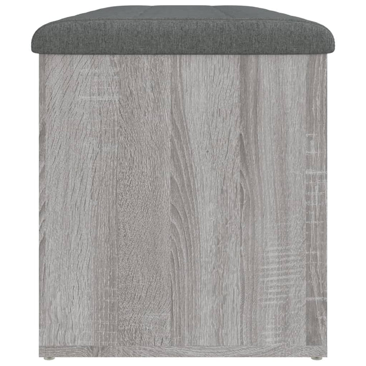opbevaringsbænk 102x42x45 cm konstrueret træ grå sonoma-eg