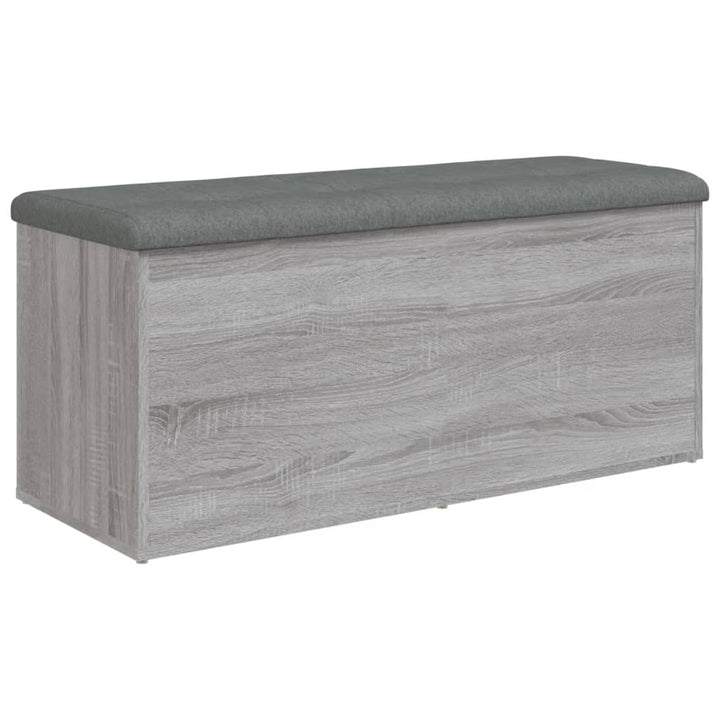 opbevaringsbænk 102x42x45 cm konstrueret træ grå sonoma-eg