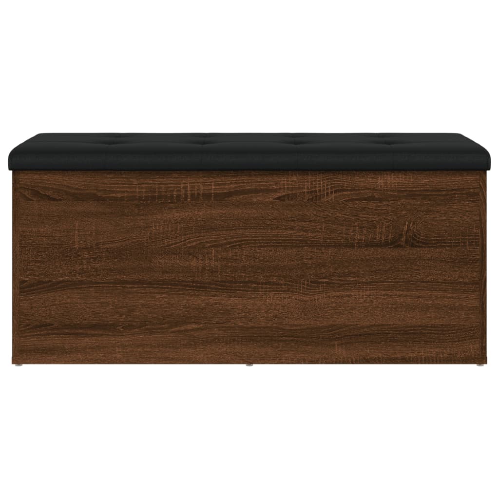 opbevaringsbænk 102x42x45 cm konstrueret træ brun egetræsfarve
