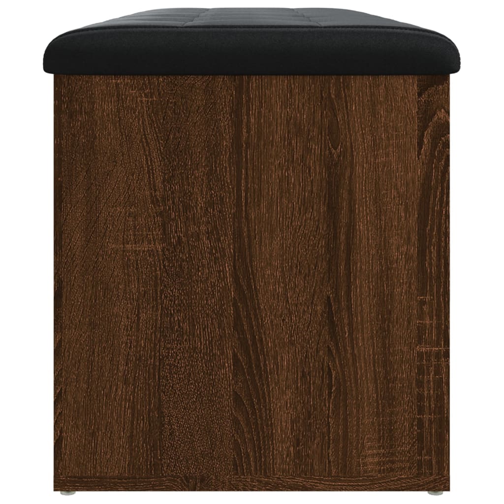 opbevaringsbænk 102x42x45 cm konstrueret træ brun egetræsfarve