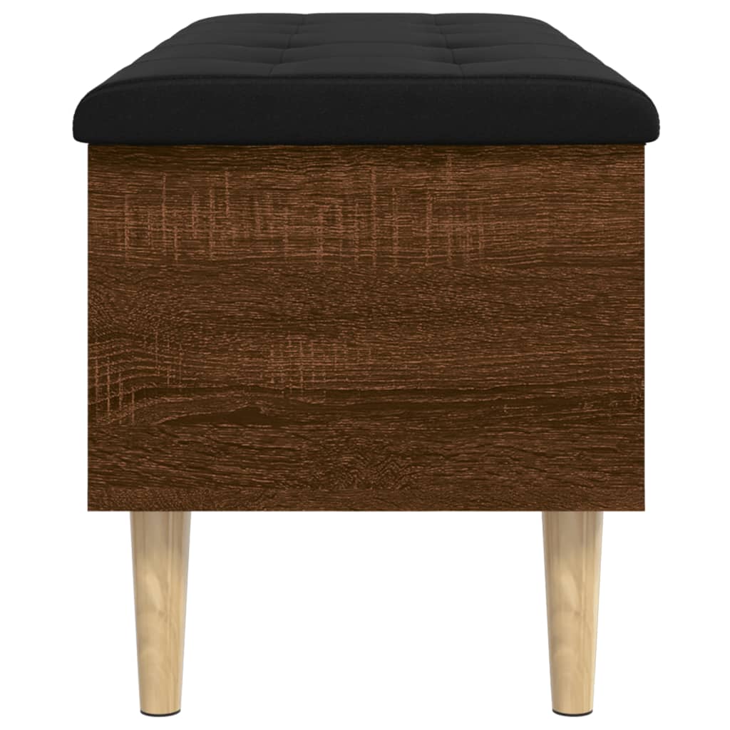 opbevaringsbænk 102x42x46 cm konstrueret træ brun egetræsfarve
