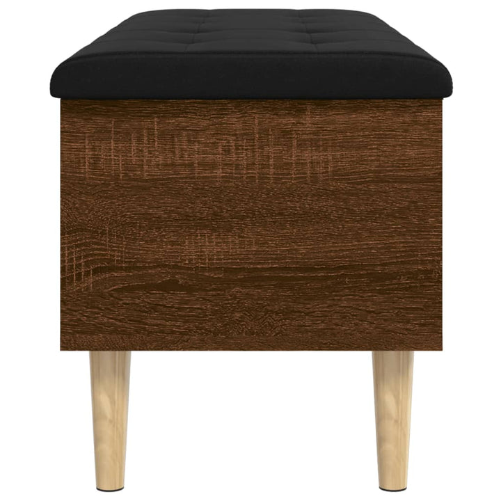 opbevaringsbænk 102x42x46 cm konstrueret træ brun egetræsfarve