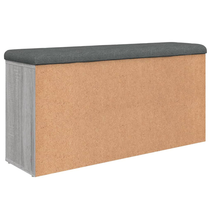 skobænk 102x32x50 cm konstrueret træ grå sonoma-eg